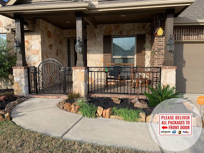 Bestylez Please Deliver All Packages to Front Door Left Arrow - Bestylez Delivery Sign for Outdoor Use 12"" * 8"" (146) - Image 5